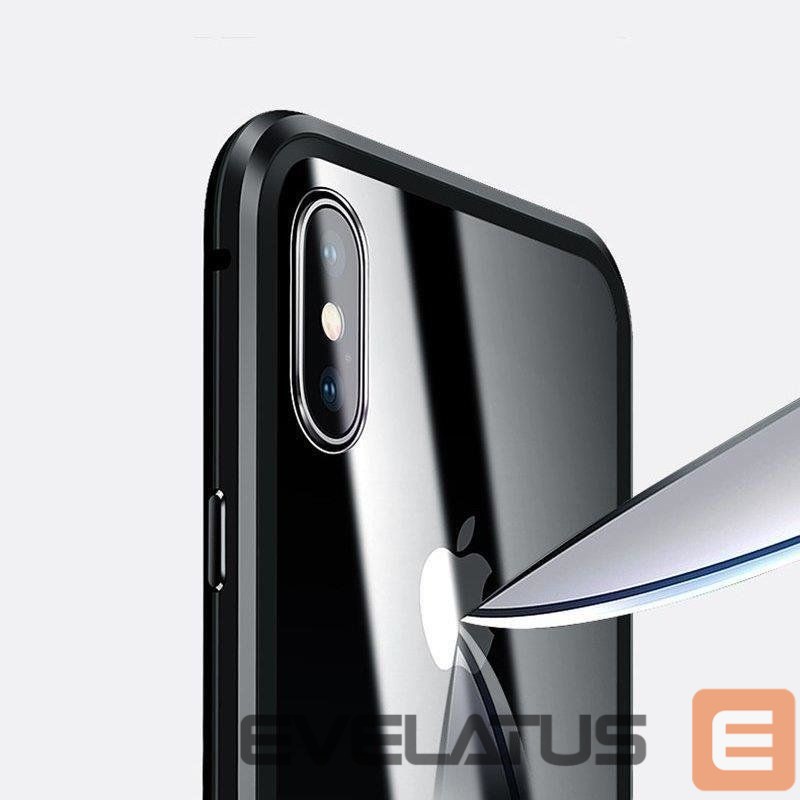 Nugarėlės dėklai Wozinsky Wozinsky Full Magnetic Case Full Body Front and Back Cover with built-in glass for Samsung Galaxy A72 4G black-transparent