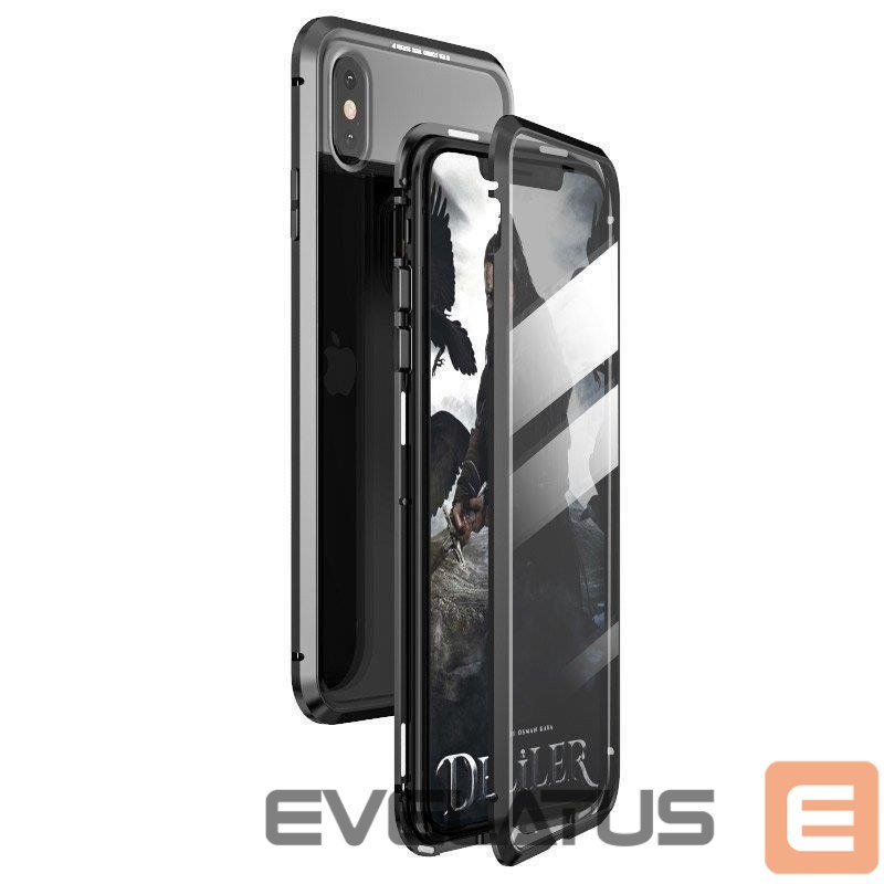 Nugarėlės dėklai Wozinsky Wozinsky Full Magnetic Case Full Body Front and Back Cover with built-in glass for Samsung Galaxy A72 4G black-transparent