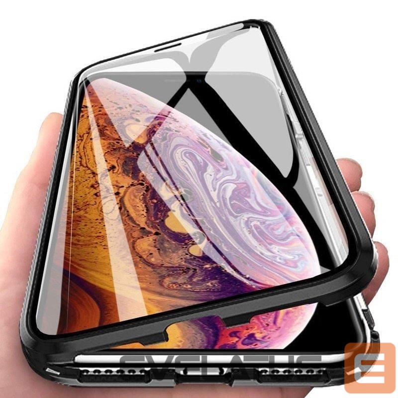 Nugarėlės dėklai Wozinsky Wozinsky Full Magnetic Case Full Body Front and Back Cover with built-in glass for Samsung Galaxy A72 4G black-transparent
