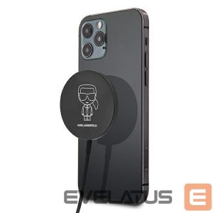 Adapteriai Karl Lagerfeld  Karl Lagerfeld 15W Wireless Charger with MagSafe - Black 