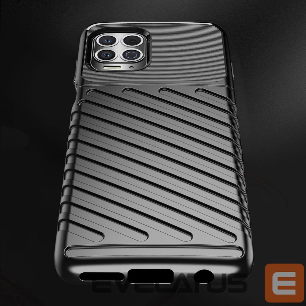 Nugarėlės dėklai Hurtel Thunder Case Flexible Tough Rugged Cover TPU Case for Motorola Moto G100 / Edge S black
