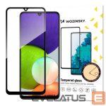 Apsauginiai stiklai Wozinsky  Wozinsky Tempered Glass Full Glue Super Tough Screen Protector Full Coveraged with Frame Case Friendly for Samsung Galaxy A22 4G black 