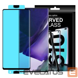 Apsauginiai stiklai Hurtel  3D Edge Nano Flexi Glass Hybrid Full Screen Protector with frame for Samsung Galaxy S21+ 5G (S21 Plus 5G) black 