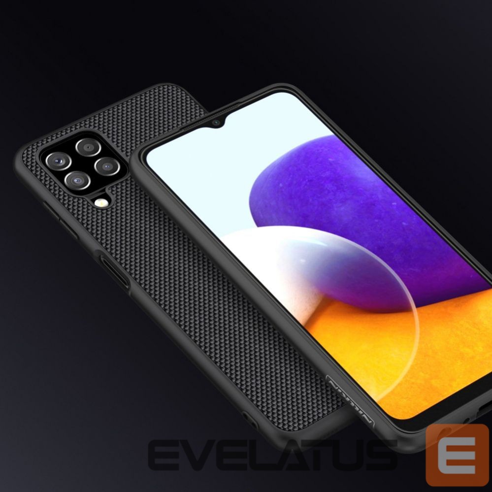 Nugarėlės dėklai Nillkin Nillkin Textured Case durable reinforced case with gel frame and nylon back for Samsung Galaxy A22 4G black