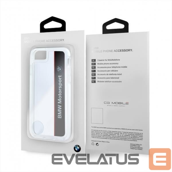 Nugarėlės dėklai BMW Etui hardcase BMW BMHCP7SPVNA iPhone 7 /8/SE 2020 / SE 2022 transparent navy SHOCKPROOF