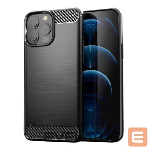 Nugarėlės dėklai Hurtel  Carbon Case Flexible Cover TPU Case for iPhone 13 Pro Max black 