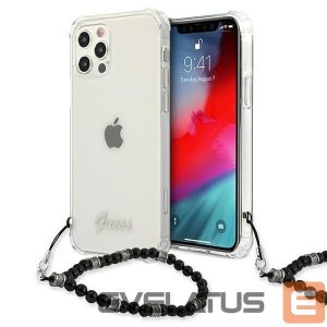 Nugarėlės dėklai Guess  Guess GUHCP12LKPSBK iPhone 12 Pro Max 6.7" Transparent hardcase Black Pearl