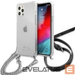 Nugarėlės dėklai Guess  Guess GUHCP12MKC4GSSI iPhone 12/12 Pro 6.1" Transparent hardcase 4G Silver Chain