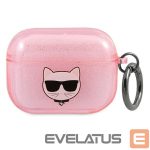 Nugarėlės dėklai Karl Lagerfeld  Karl Lagerfeld KLA3UCHGP AirPods 3 cover różowy/pink Glitter Choupette 