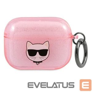 Nugarėlės dėklai Karl Lagerfeld  Karl Lagerfeld KLA3UCHGP AirPods 3 cover różowy/pink Glitter Choupette 