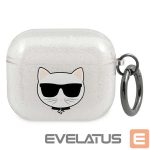 Nugarėlės dėklai Karl Lagerfeld  Karl Lagerfeld KLA3UCHGS AirPods 3 cover srebrny/silver Glitter Choupette 