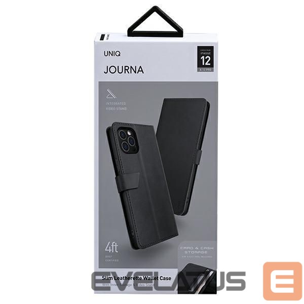 Nugarėlės dėklai UNIQ Uniq Journa case for iPhone 12 / iPhone 12 Pro - gray