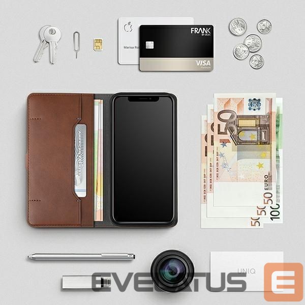 Nugarėlės dėklai UNIQ Uniq Journa case for iPhone 12 / iPhone 12 Pro - gray