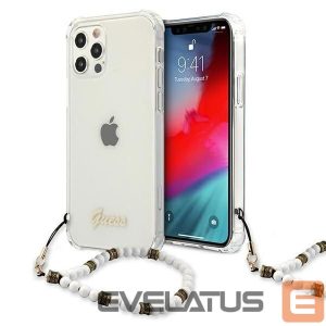 Nugarėlės dėklai Guess  Guess GUHCP12LKPSWH iPhone 12 Pro Max 6.7" Transparent Hardcase White Pearl