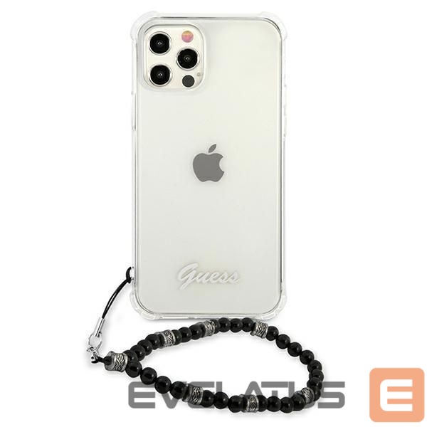 Nugarėlės dėklai Guess Guess GUHCP12MKPSBK iPhone 12/12 Pro 6.1" Transparent hardcase Black Pearl
