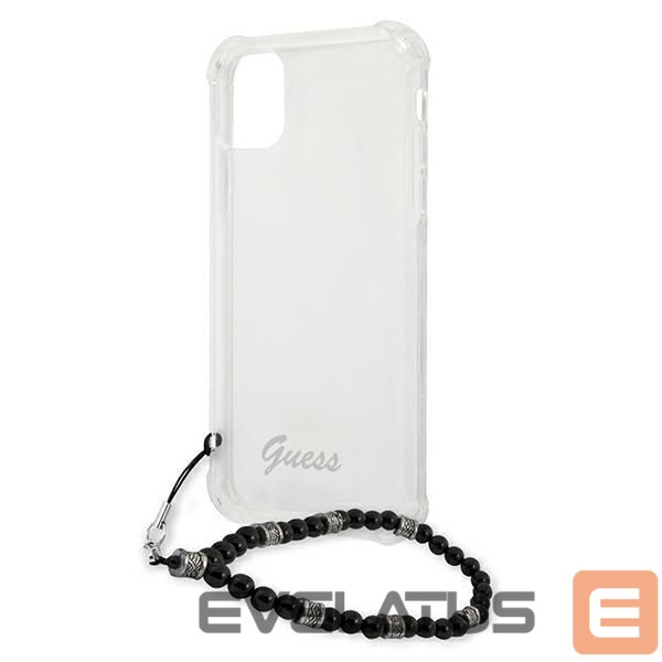 Nugarėlės dėklai Guess Guess GUHCP12MKPSBK iPhone 12/12 Pro 6.1" Transparent hardcase Black Pearl