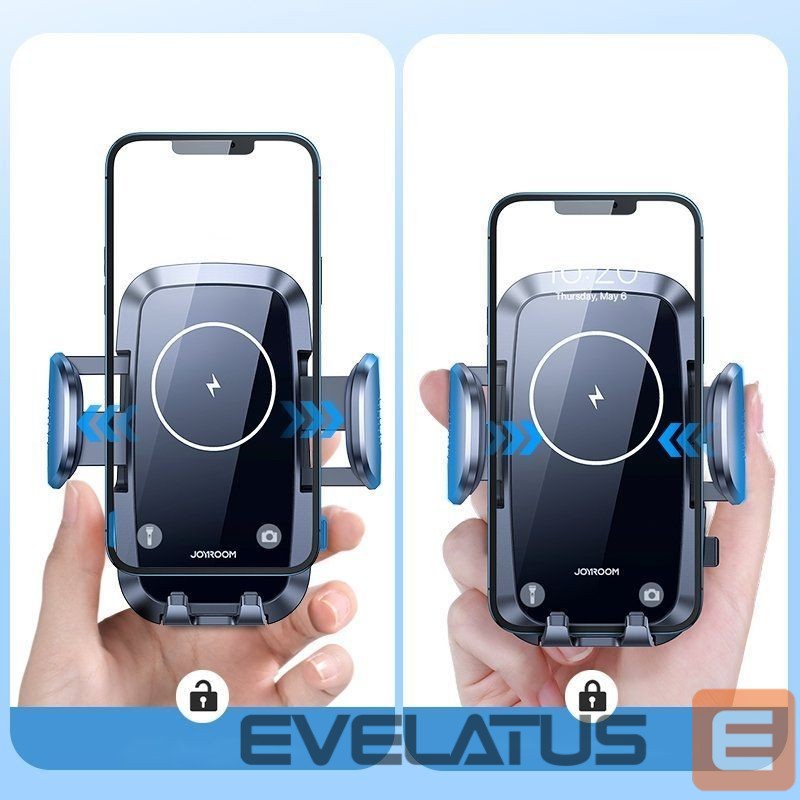 Automobiliniai įkrovikliai Joyroom Joyroom car air vent holder Qi wireless charger 15W black (JR-ZS241)