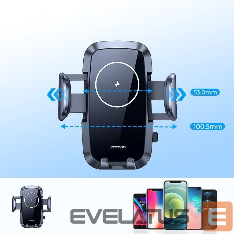 Automobiliniai įkrovikliai Joyroom Joyroom car air vent holder Qi wireless charger 15W black (JR-ZS241)