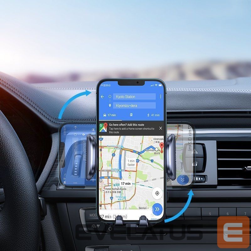 Automobiliniai įkrovikliai Joyroom Joyroom car air vent holder Qi wireless charger 15W black (JR-ZS241)