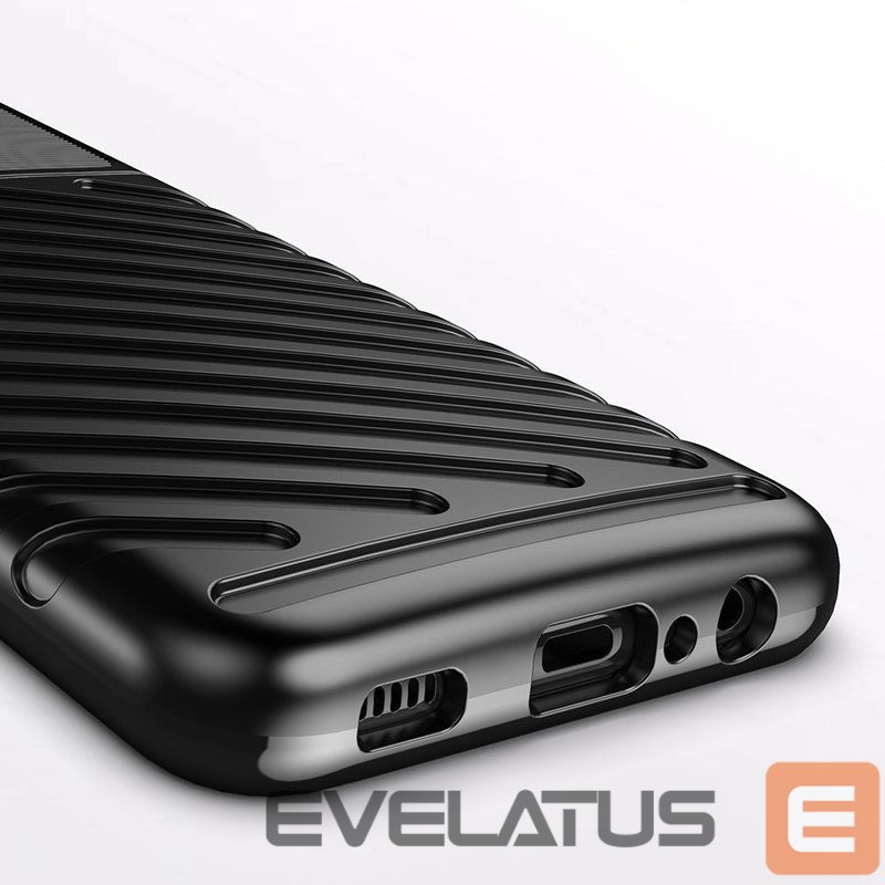 Nugarėlės dėklai Hurtel Thunder Case Flexible Tough Rugged Cover TPU Case for Samsung Galaxy A03s black