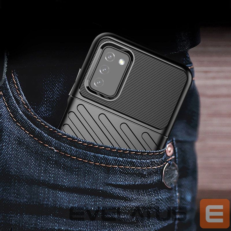 Nugarėlės dėklai Hurtel Thunder Case Flexible Tough Rugged Cover TPU Case for Samsung Galaxy A03s black