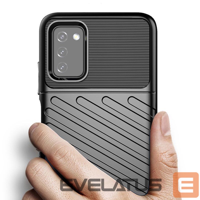 Nugarėlės dėklai Hurtel Thunder Case Flexible Tough Rugged Cover TPU Case for Samsung Galaxy A03s black