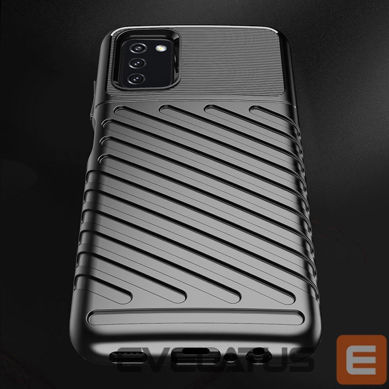 Nugarėlės dėklai Hurtel Thunder Case Flexible Tough Rugged Cover TPU Case for Samsung Galaxy A03s black