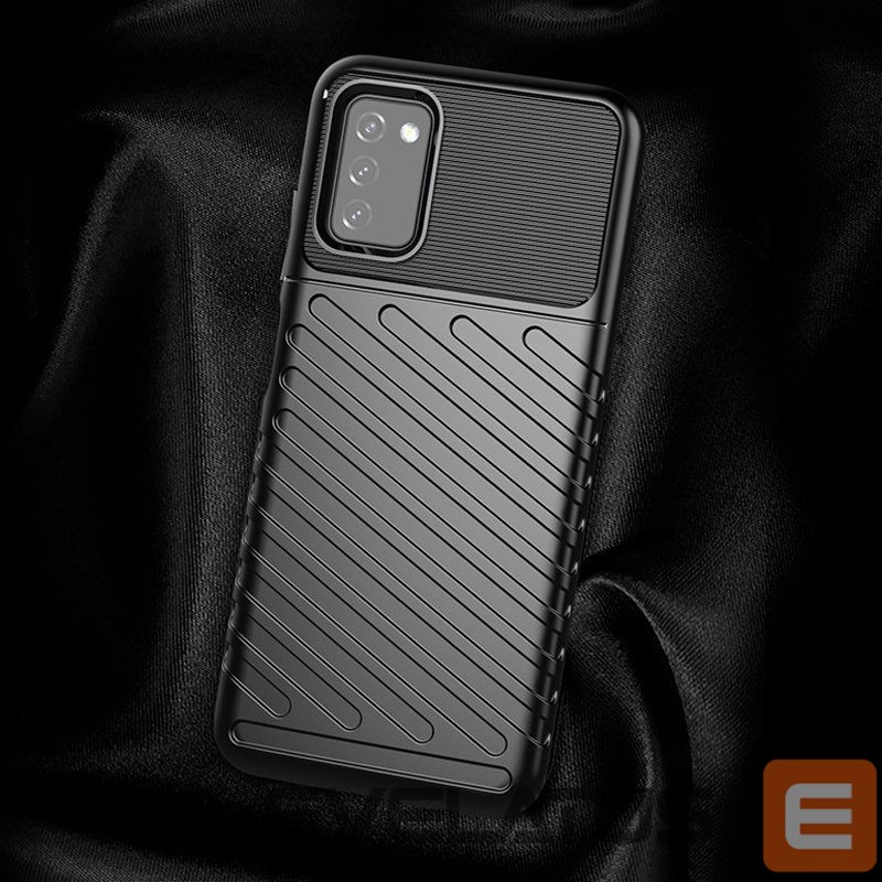 Nugarėlės dėklai Hurtel Thunder Case Flexible Tough Rugged Cover TPU Case for Samsung Galaxy A03s black