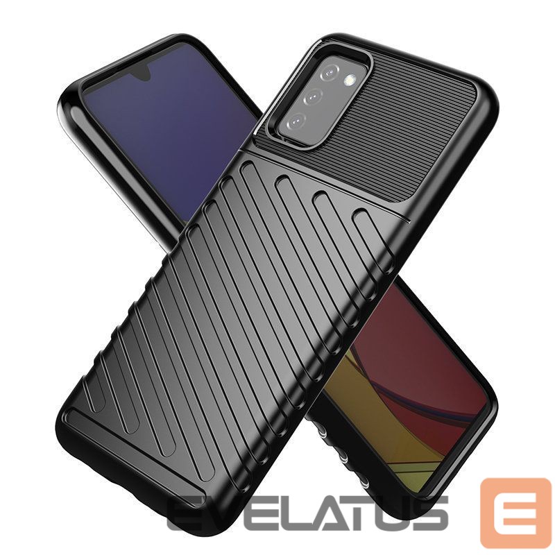 Nugarėlės dėklai Hurtel Thunder Case Flexible Tough Rugged Cover TPU Case for Samsung Galaxy A03s black