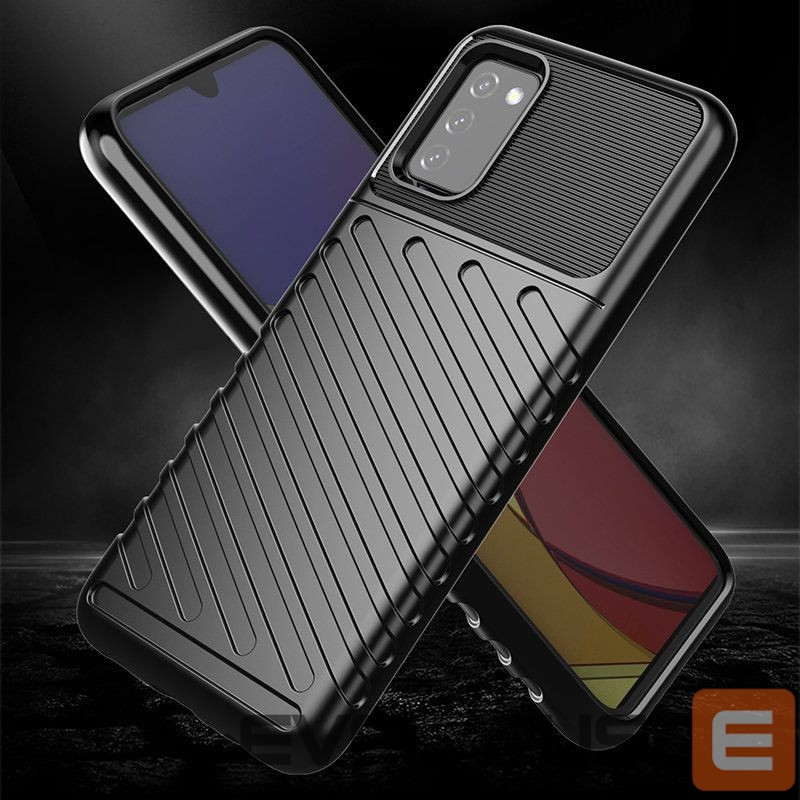 Nugarėlės dėklai Hurtel Thunder Case Flexible Tough Rugged Cover TPU Case for Samsung Galaxy A03s black