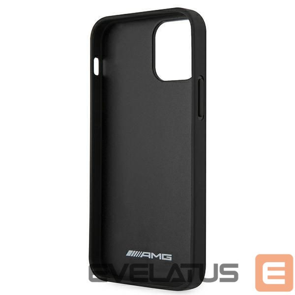 Nugarėlės dėklai Mercedes-Benz AMG Leather Debossed Lines case for iPhone 12 mini - black
