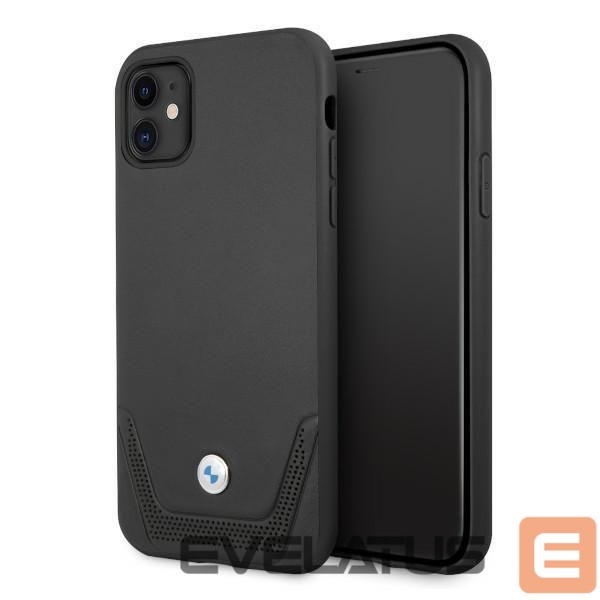 Nugarėlės dėklai BMW BMW Leather Perforate Case for iPhone 11 / Xr - Black