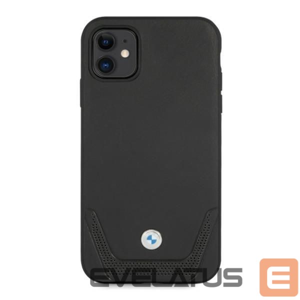 Nugarėlės dėklai BMW BMW Leather Perforate Case for iPhone 11 / Xr - Black