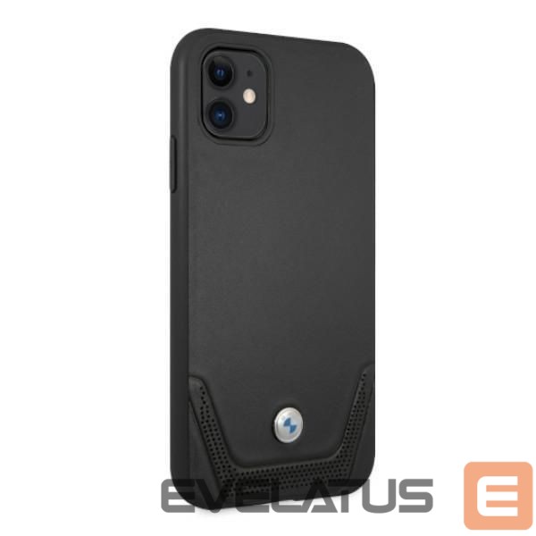 Nugarėlės dėklai BMW BMW Leather Perforate Case for iPhone 11 / Xr - Black