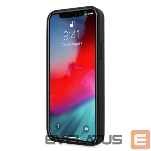 Nugarėlės dėklai BMW BMW Leather Deboss Case for iPhone 12 Pro Max - Black