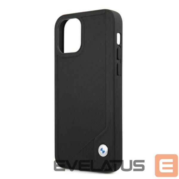 Nugarėlės dėklai BMW BMW Leather Deboss Case for iPhone 12 Pro Max - Black