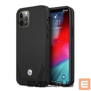 Nugarėlės dėklai BMW  BMW Leather Perforate Case for iPhone 12 Pro Max - Black 