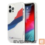 Nugarėlės dėklai BMW  BMW Motorsport Tricolor Case for iPhone 12 Pro Max - Transparent 