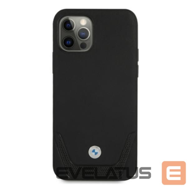Nugarėlės dėklai BMW BMW Leather Perforate Case for iPhone 12 / iPhone 12 Pro - Black