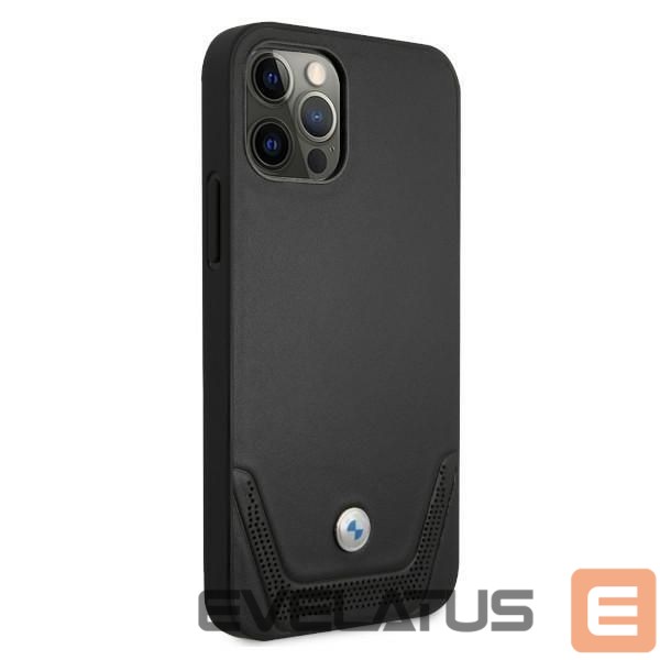 Nugarėlės dėklai BMW BMW Leather Perforate Case for iPhone 12 / iPhone 12 Pro - Black