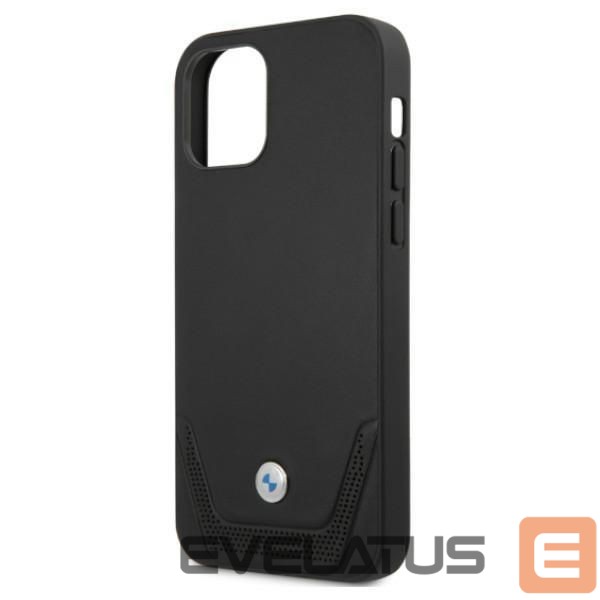 Nugarėlės dėklai BMW BMW Leather Perforate Case for iPhone 12 / iPhone 12 Pro - Black