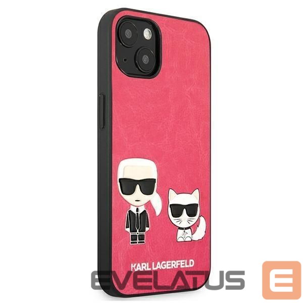 Nugarėlės dėklai Karl Lagerfeld Karl Lagerfeld Ikonik Karl&Choupette iPhone 13 mini case - fuchsia
