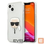 Nugarėlės dėklai Karl Lagerfeld  Karl Lagerfeld KLHCP13SKHTUGLS iPhone 13 mini 5,4" srebrny/silver hardcase Glitter Karl`s Head 