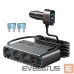 Adapteriai Joyroom  Joyroom JR-CL06 9in1 car charger 154W 5x USB-A / USB-C / 3x cigarette lighter socket PD QC PPS - black 