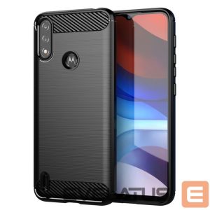 Nugarėlės dėklai Hurtel  Carbon Case Flexible Cover Sleeve Motorola Moto E7i Power black 