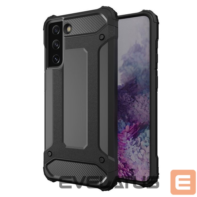 Nugarėlės dėklai Hurtel Hybrid Armor Case Tough Rugged Cover for Samsung Galaxy S22+ (S22 Plus) black