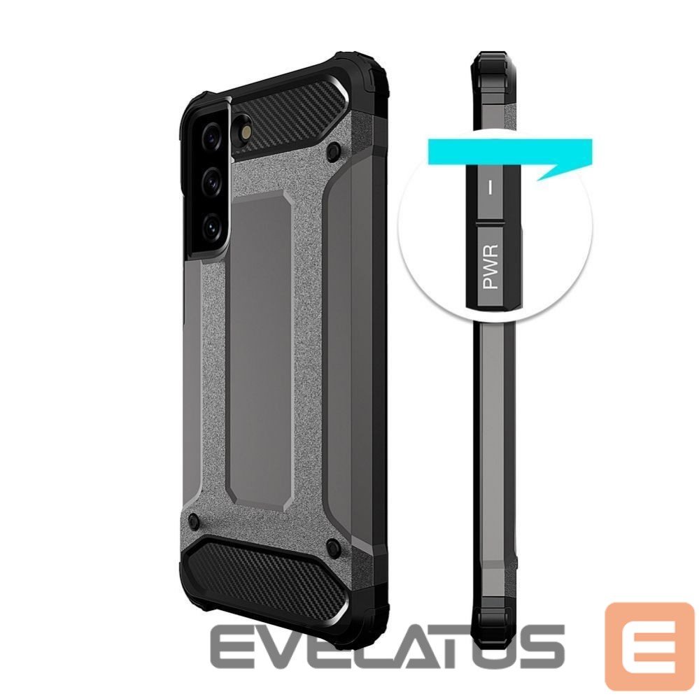 Nugarėlės dėklai Hurtel Hybrid Armor Case Tough Rugged Cover for Samsung Galaxy S22+ (S22 Plus) black
