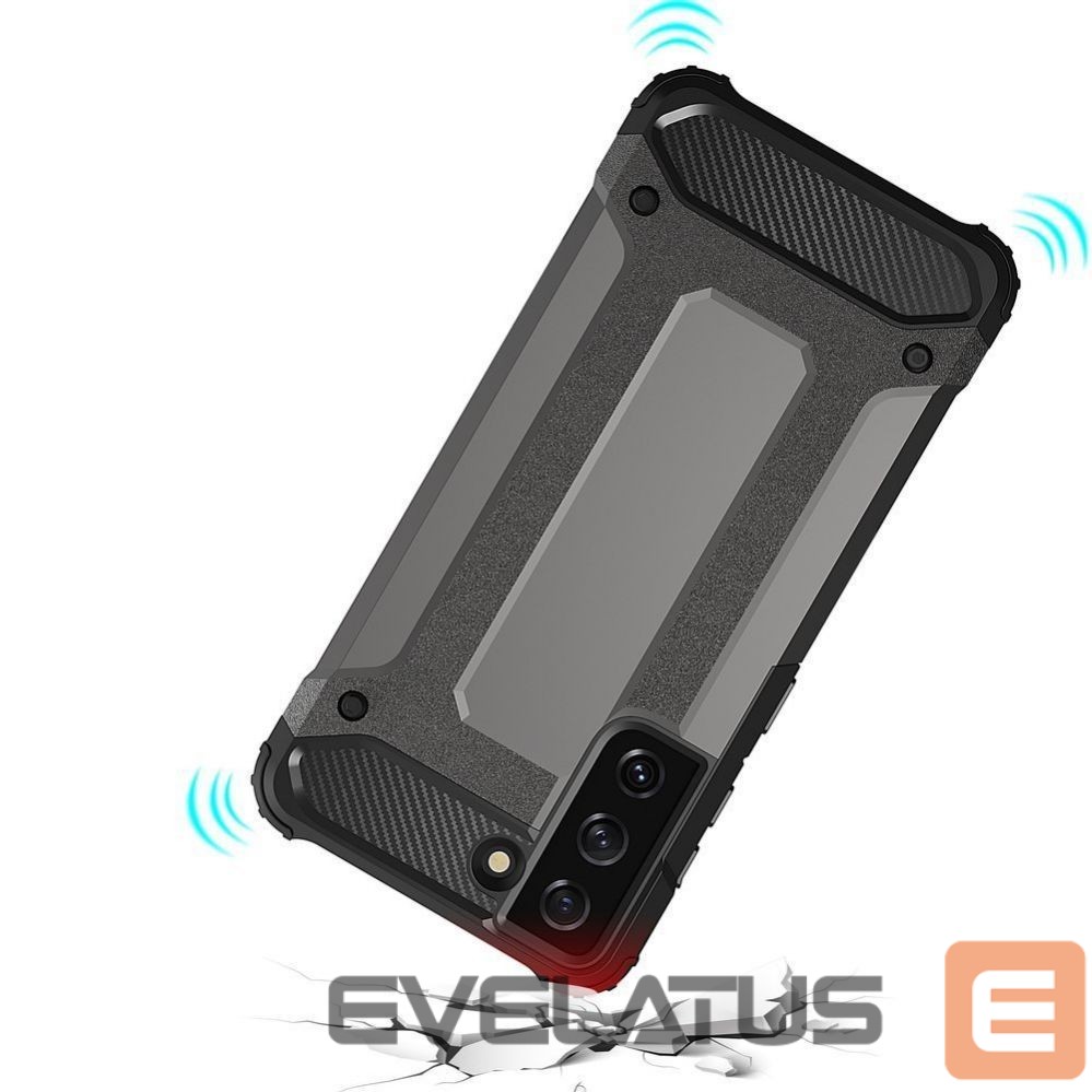Nugarėlės dėklai Hurtel Hybrid Armor Case Tough Rugged Cover for Samsung Galaxy S22+ (S22 Plus) black