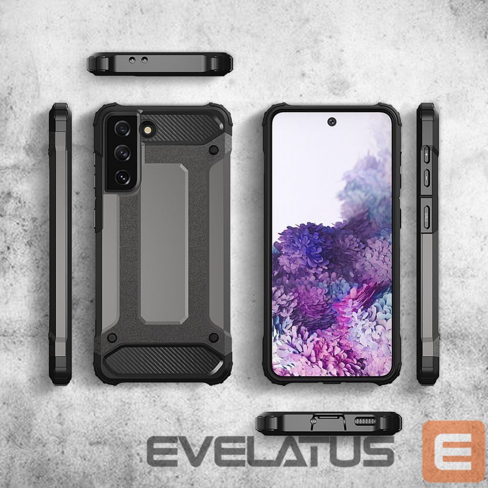 Nugarėlės dėklai Hurtel Hybrid Armor Case Tough Rugged Cover for Samsung Galaxy S22+ (S22 Plus) black