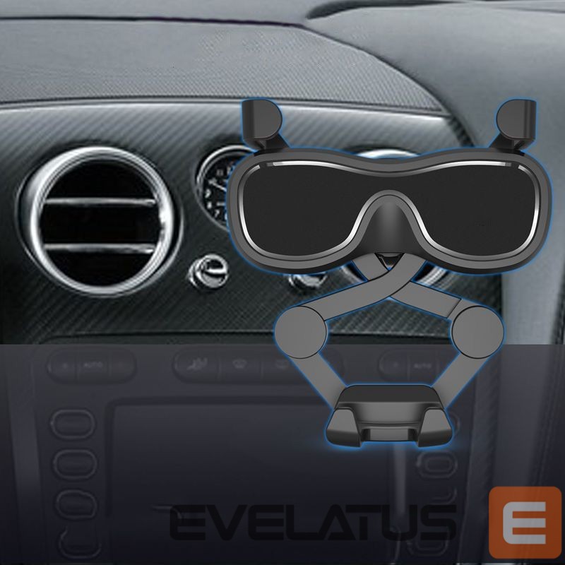 Automatinis laikiklis Hurtel Gravity smartphone car holder for air vent with air freshener silver (YC06)